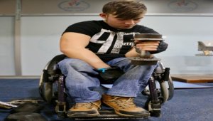 Üniversiteli engelli gencin hedefi bilek güreşinde milli forma