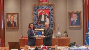 Başkan Işık Kütahya çinisini tanıttı 