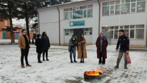 Dodurga beldesinde öğrencilere yangın eğitimi