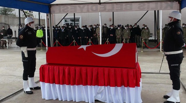 El Bab'da, kap krizinden hayatını kaybeden polis memuru için Kilis'te tören