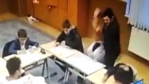 Esenler'de yurtta öğrenciye sıra dayaklı ders kamerada! Görevli gözaltına alındı