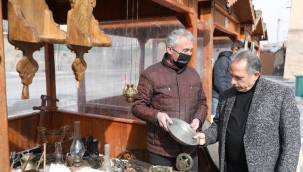 Kayseri Talas'ta antika pazarı heyecanı