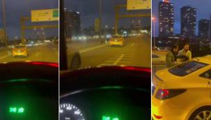 Köpeği kurtarmak için D-100'de trafiği durdurdular