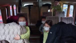 Okul servisi çalışma izni ve muayenesiz, sürücü de ehliyetsiz çıktı