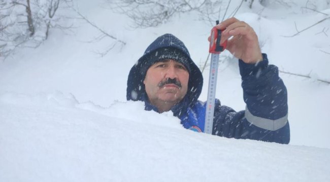Ordu'da kar kalınlığı 1.5 metreyi geçti