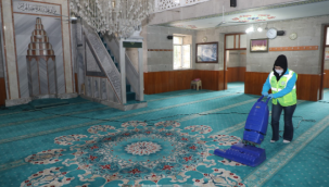 Talas'ta camiler Ramazan'a hazırlanıyor