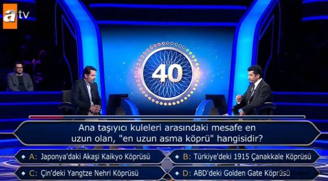 Yarışmacı yanıtlayamadı, Kenan İmirzalıoğlu hayrete düştü