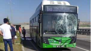 Kayseri'de Yemliha otobüsü kaza yaptı