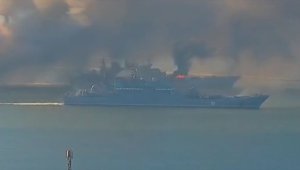 Rusya Savunma Bakanlığı: 'Moskova' kruvazör gemisi battı