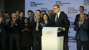 Sırbistan Cumhurbaşkanı Aleksandar Vucic, cumhurbaşkanlığı seçimini kazandığını duyurdu