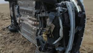 Yeşilhisar'da araç tarlaya uçtu: 1 yaralı