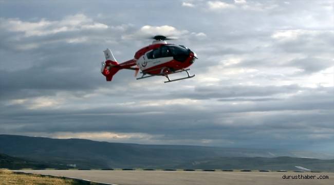 Beypazarı'ndaki hasta, ambulans helikopterle Şehir Hastanesine nakledildi