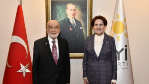 İYİ Parti Genel Başkanı Akşener ile Saadet Partisi Genel Başkanı Karamollaoğlu görüştü