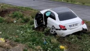 Kayseri'de takla atan araç şarampole yuvarlandı 