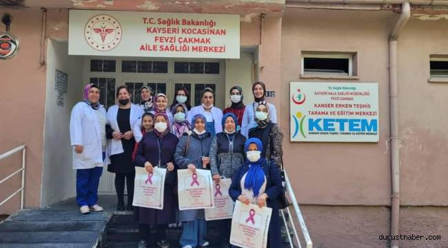 Kayseri’nin Pınarbaşı ilçesinde kadınlar kanser taramasından geçirildi