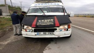 Kırıkkale'de iki minibüsün çarpışması sonucu 2 kişi yaralandı