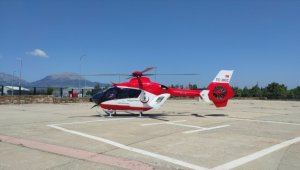 Konya'da ambulans helikopter, el atar damarı kesilen hasta için havalandı