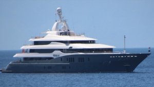 Mega yat "Titan" Bodrum'a geldi