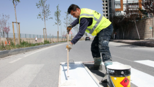 Talas İlçesi'nin yollarına güven ve konfor çizgisi