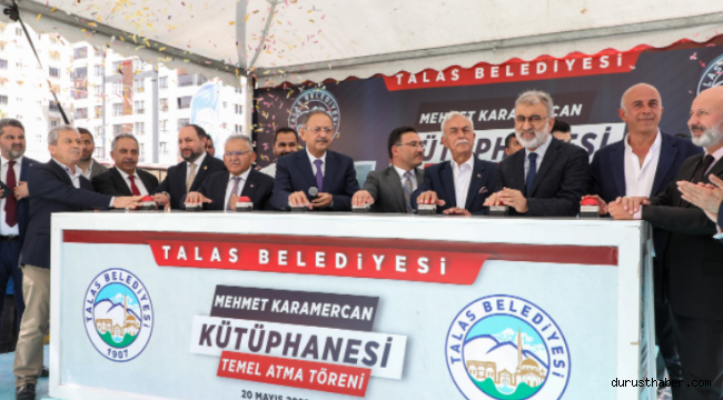 Talas'ta Mehmet Karamercan kütüphanesinin temeli atıldı