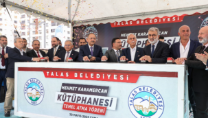 Talas'ta Mehmet Karamercan kütüphanesinin temeli atıldı