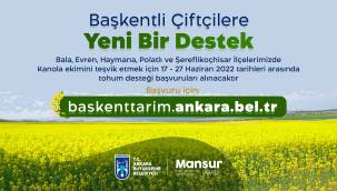 ABB'den başkentli çiftçilere yeni bir destek daha : Kanola ekimi teşvik edilecek 