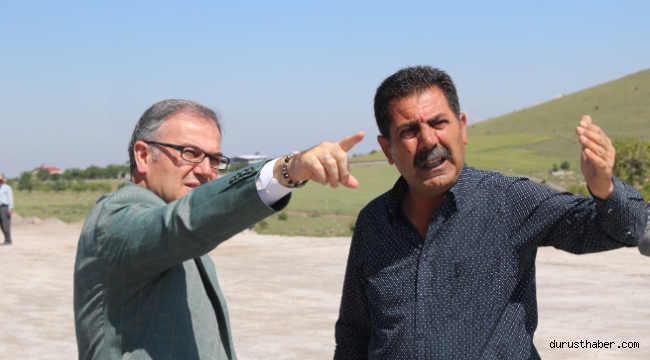 Başkan Özdoğan Erciyes yolunda inceleme yaptı