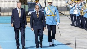 Cumhurbaşkanı Erdoğan, Pakistan Başbakanı Şerif'i resmi törenle karşıladı