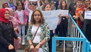 Derviş Güneş Ortaokulu öğrenci ve velileri kapatılma iddialarına karşın eylem yaptı