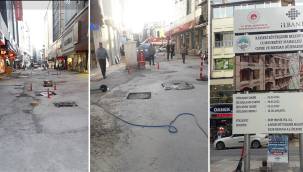 Esnaf yangından çıkmış nefes alacakken inşaat çıktı