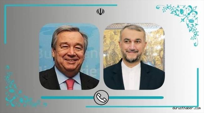 İran Dışişleri Bakanı ile BM Genel Sekreteri 'yaptırımlar ve nükleer müzakereleri' görüştü