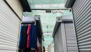 Kapalı pazar yeni yerine anons cihazları yerleştirildi 