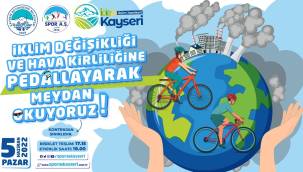 Kayseri Büyükşehir, iklim değişikliği ve hava kirliliğine karşı pedal çevirecek
