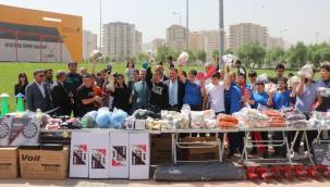 Kayseri'de Özel Eğitim Okullarındaki öğrencilere spor malzemesi dağıtıldı