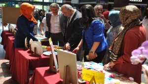 Konya'da ana sınıfı öğrencileri geleneksel el sanatları sergisi açtı