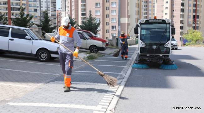Melikgazi'de mahallelerde toplu temizlik uygulaması Yeşilyurt'ta