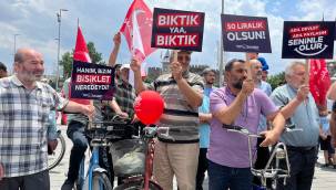 Saadet Partisi’nden zamlara bisikletli protesto
