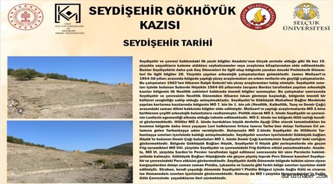 Seydişehir'deki Gökhüyük kazı çalışmalarının sergisi yapıldı