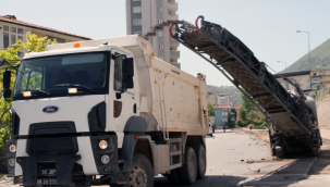 Talas'ta asfaltlar yenileniyor, sökülenler altyapı oluyor