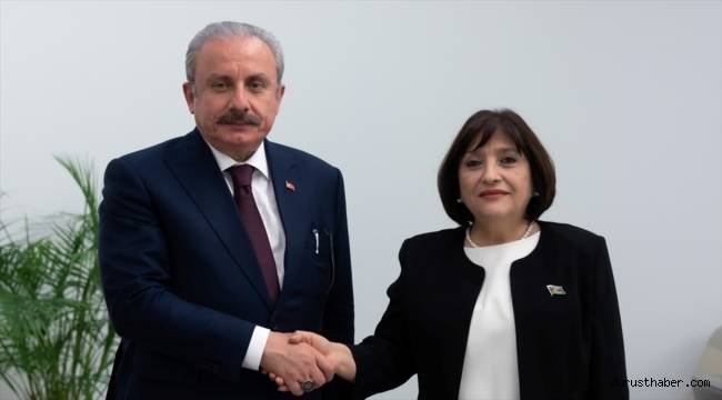 TBMM Başkanı Şentop, Azerbaycan Milli Meclis Başkanı Gafarova ile bir araya geldi