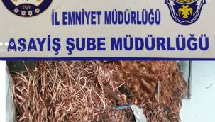 350 bin lira değerinde çalıntı kablo ele geçirildi