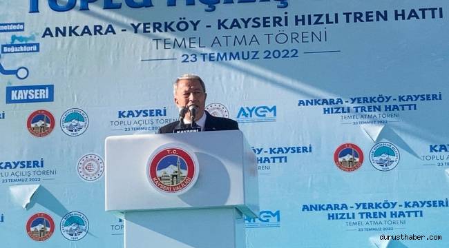 Bakan Hulusi Akar: “Kayseri’yi Türkiye’nin en hızlı büyüyen şehri olmasında katkı sağlayan herkese teşekkür ediyorum”