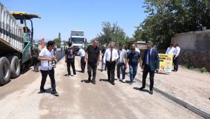 Başkan Palancıoğlu, asfalt çalışmalarını inceledi