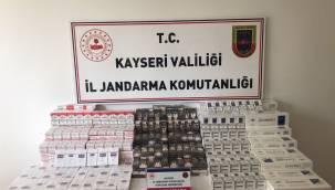 Kayseri'de Jandarma ekipleri kaçak sigara ele geçirdi