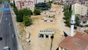 Kuruçeşme Tramvay Hattı’nda çelik kirişler hazırlanıyor