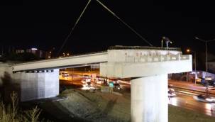 Mudanya kavşağında gece mesaisi 