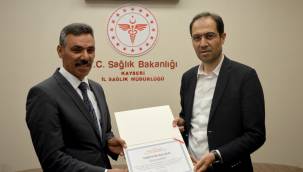 “Pençe Kilit” Operasyonunda Görev Alan UMKE Personeline Teşekkür Belgesi