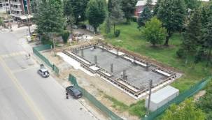 Sabiha Ulusoy kütüphanesi inşaatı hızla ilerliyor kentin en modern kütüphanesi Uzun Mustafa'da Yükseliyor 