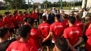 Şampiyon Düzcespor'a başkan Özlü'den moral ziyareti