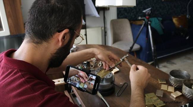 Şanlıurfalı kalemkar ve tombak ustası, sanatının inceliklerini sosyal medyadan öğretiyor